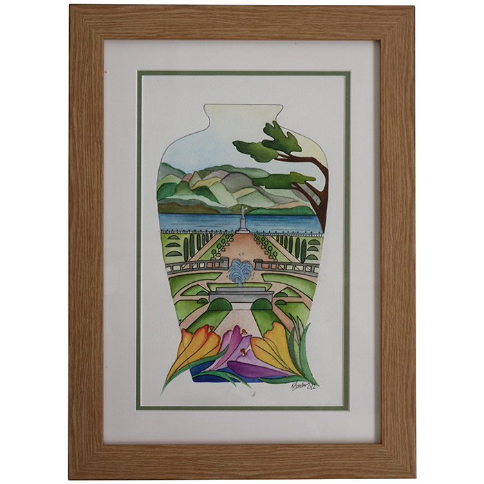 Trentham - Vase + Watercolour